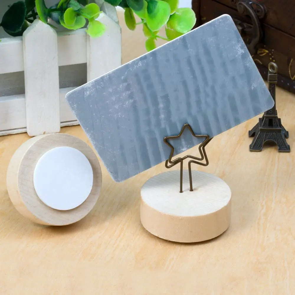 2 шт. круглый деревянный железный зажим для фото Памятка имя карты кулон предметы