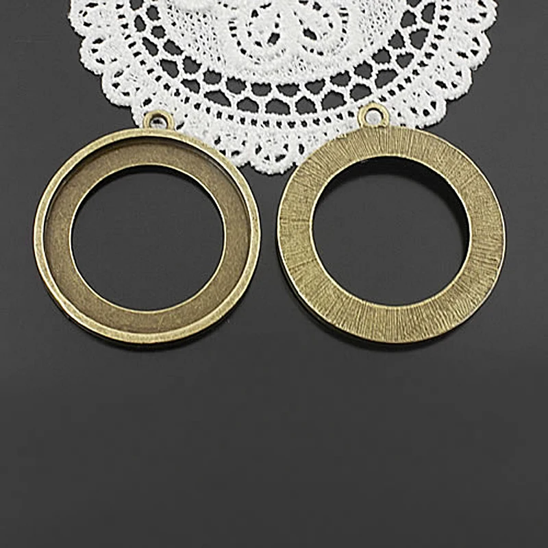 10 шт. внутри 40 мм 50 античный бронзового цвета из цинкового сплава круглые базовые