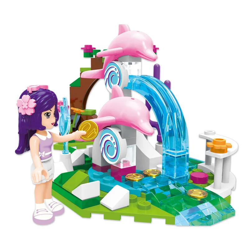 109 шт. обучающая игрушка для детей блоки совместимые с Legoingly city girl Dolphin wishing pool