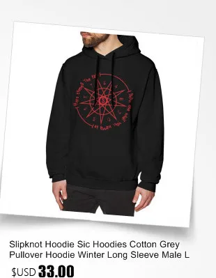 Slipknot Толстовка Sic толстовки хлопок серый пуловер Толстовка Зимняя с длинным рукавом Мужская свободная Мода Большие толстовки