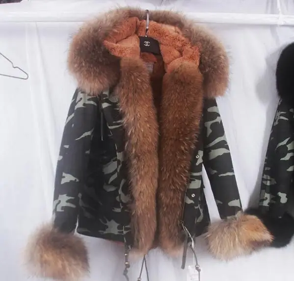 Короткая женская верхняя одежда, толстая теплая куртка с воротником из натурального Лисьего меха, теплая парка из искусственного меха, зимняя куртка - Цвет: Color 4