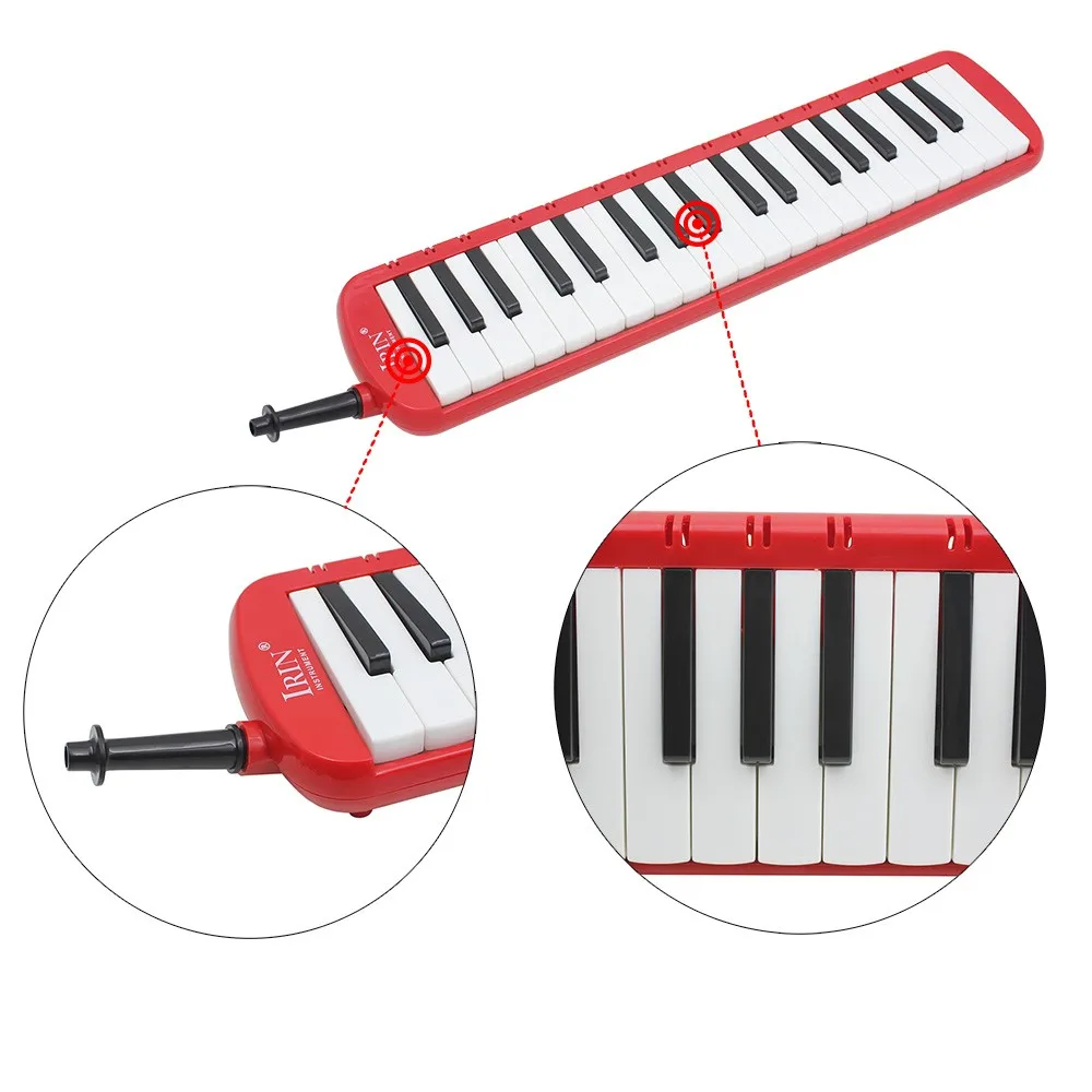 

Red style Woodnote Brand - Great 37 Key Black Melodica & Deluxe Carrying Case
