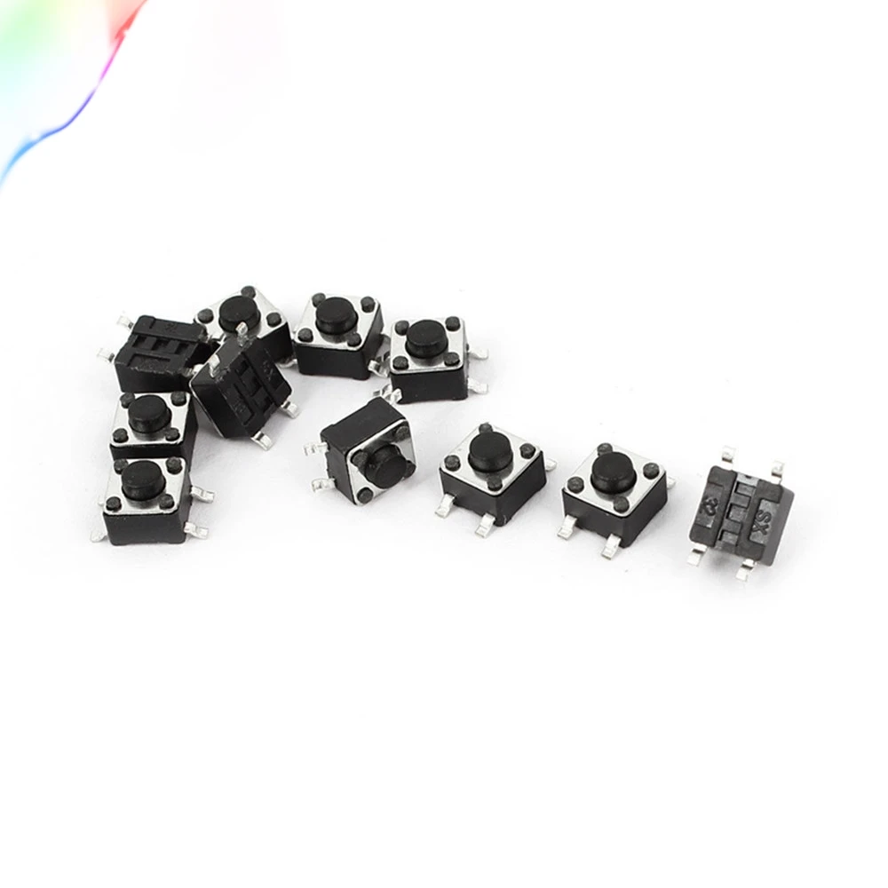 10 шт. SMD поверхностное монтаж SMT однократно Тактильный кнопочный переключатель
