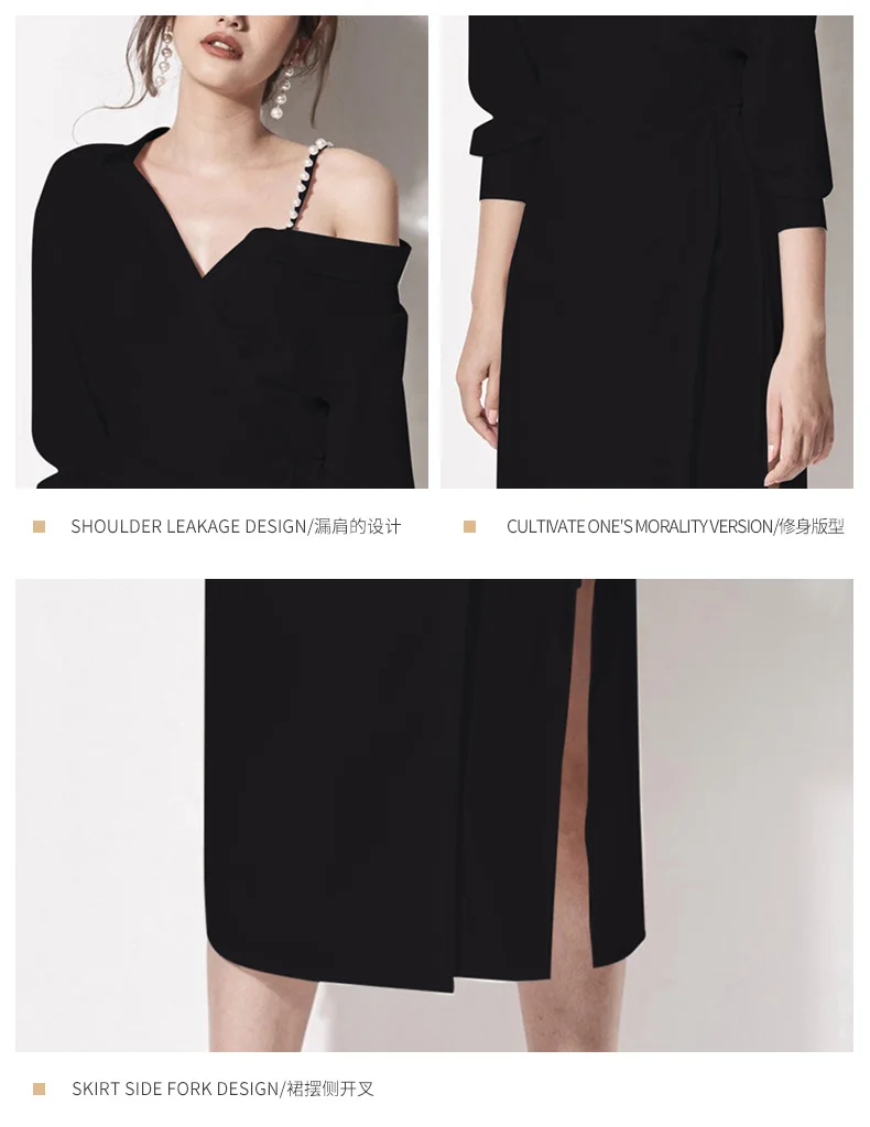 2019 Runway Spring Women White Split Sheath Dress Sexy Spaghetti Strap Long Sleeve fashion Casual Slim Off Shoulder party | Женская