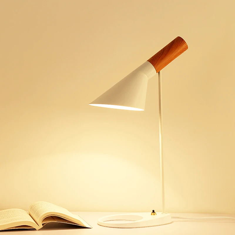 

Replica Arne Jacobsen Table lamp Black White for Option Europe AJ Desk Lamp Cafe Aisle Hall read Lamp LED bulb E27 bedrrom deco