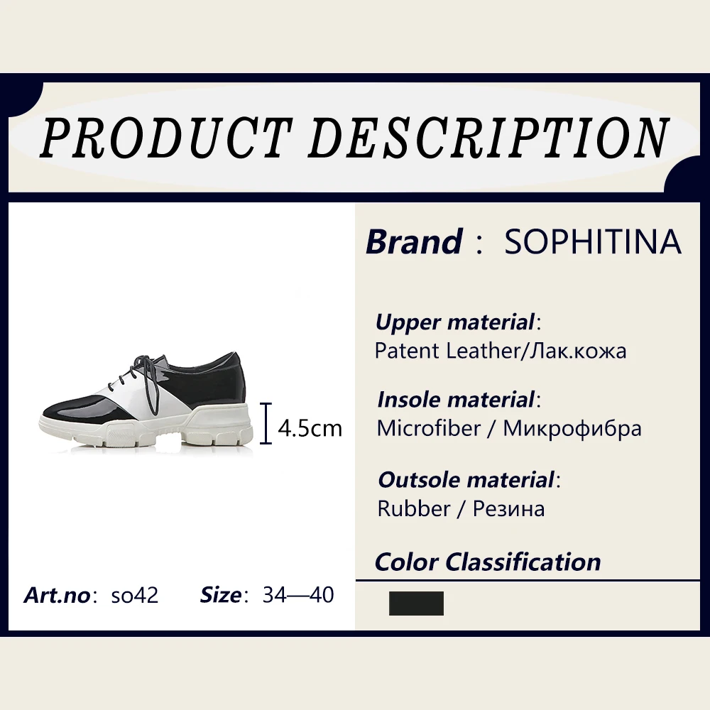 SOPHITINA/Новинка. Женская повседневная обувь на плоской подошве. Модные
