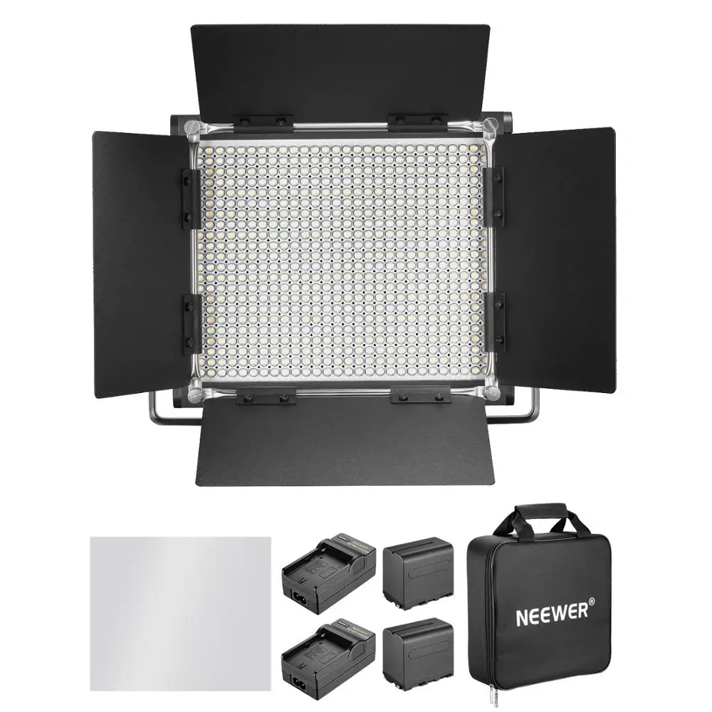 Neewer Dimmable двухцветный 660 светодиодный видео свет с перезаряжаемой батареей 6600mAh и