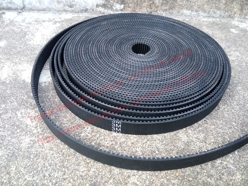 Высокое качество 10 метров резиновый HTD 3 м Ширина ремня ГРМ мм с стекловолоконным