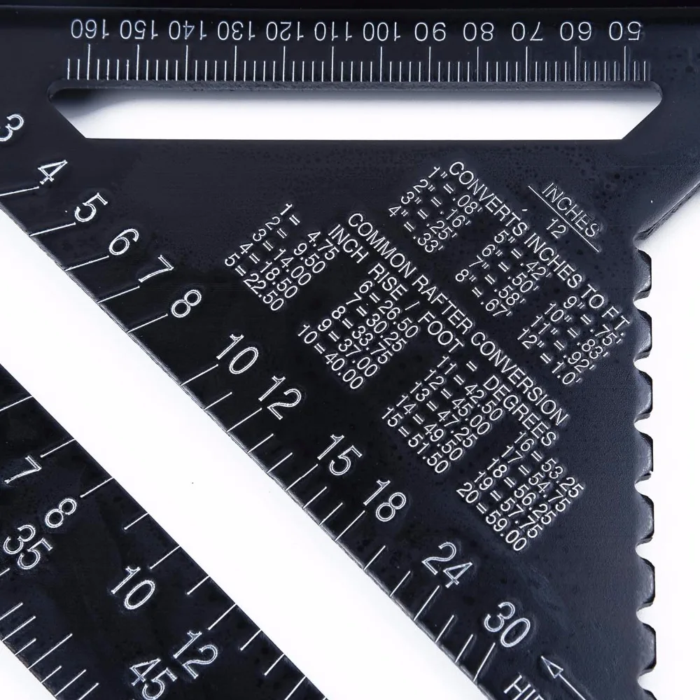 Треугольная измерительная линейка Метрическая из алюминиевого сплава с углом