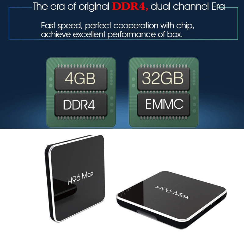 H96 MAX Plus Смарт ТВ приставка Android 8,1 ТВ приставка 4 Гб di Ram 32 ГБ/64 Гб di Rom amlogic s905x2 1080 p 4 k H.265 USB3.0 IP tv
