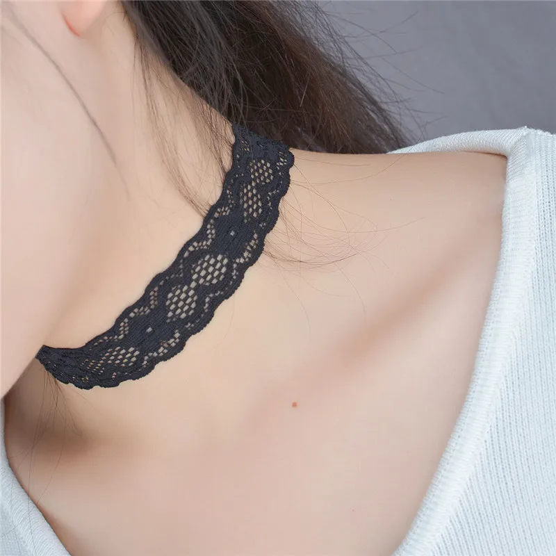 SOHOT Панк ювелирные изделия для женщин цветок Кружева Татуировка колье воротник