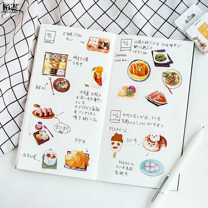 45 шт./кор. вкусная еда мини бумажная наклейка украшение DIY Дневник Печать для
