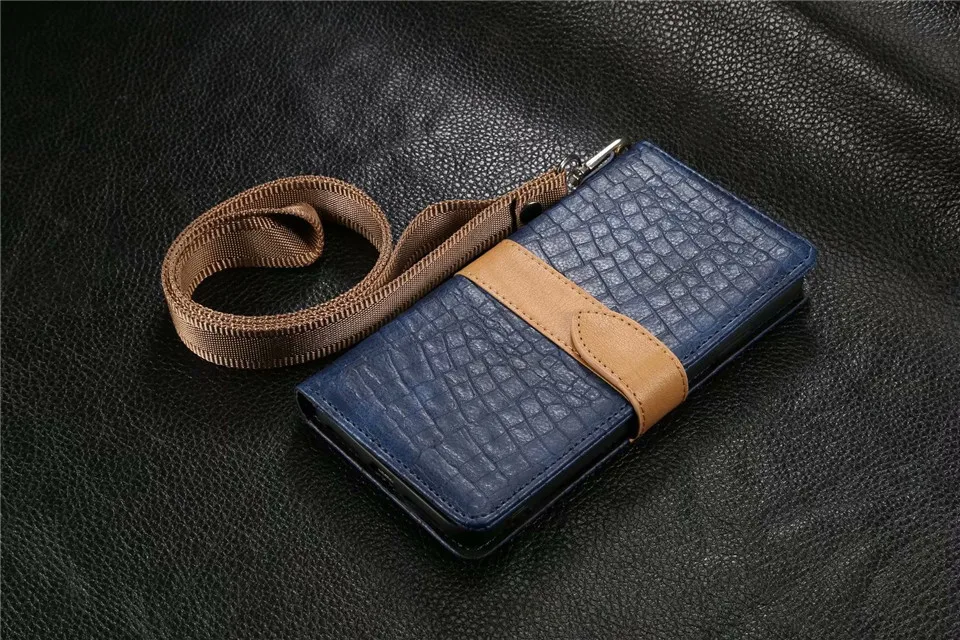 Роскошный кожаный чехол с крокодиловым узором для IPhone XS Max, XR, XS, X, 8, 7, 6, 6S Plus, 8 plus, держатель для карт, подставка, флип-кошелек, чехол с ремешком