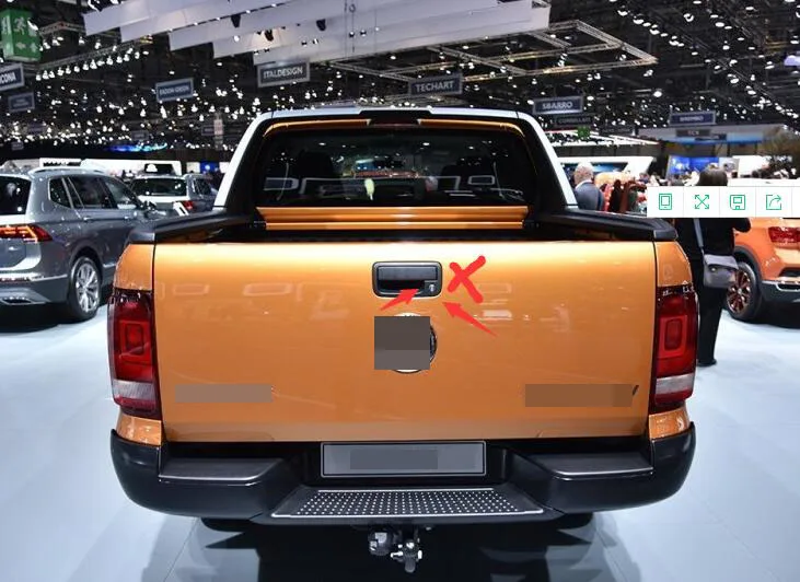 Аксессуары для Volkswagen VW Amarok 2011 2012 задние ворота Задняя ручка багажника вставка в