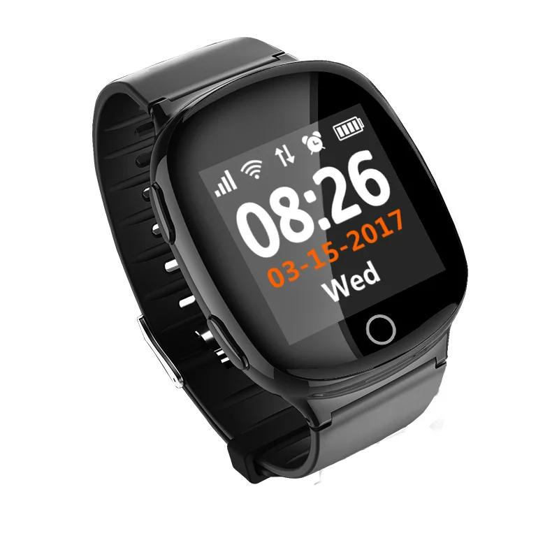 D100 трекер для пожилых людей GPS умные часы + LBS WIFI позиционирование анти потеря