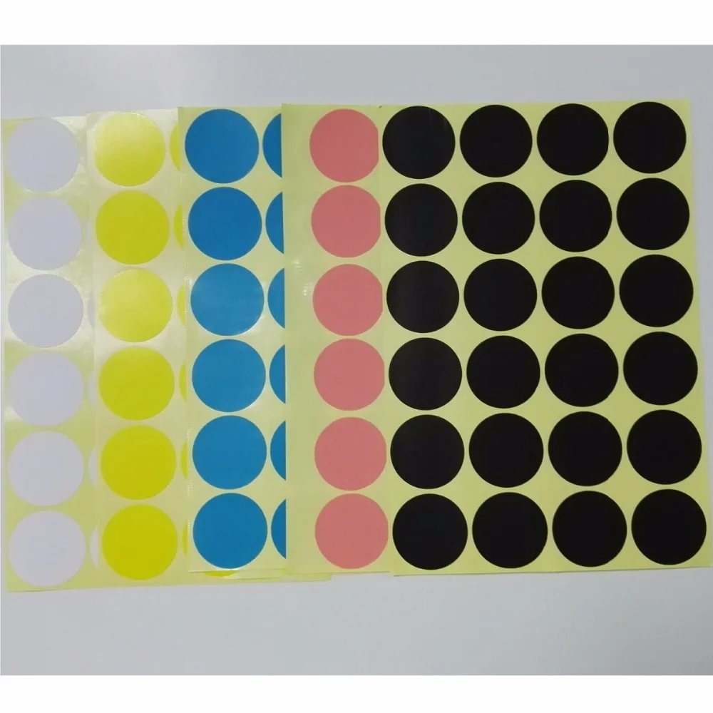 500 шт 3 см круглая цветная кодированная метка в горошек наклейка бирка с