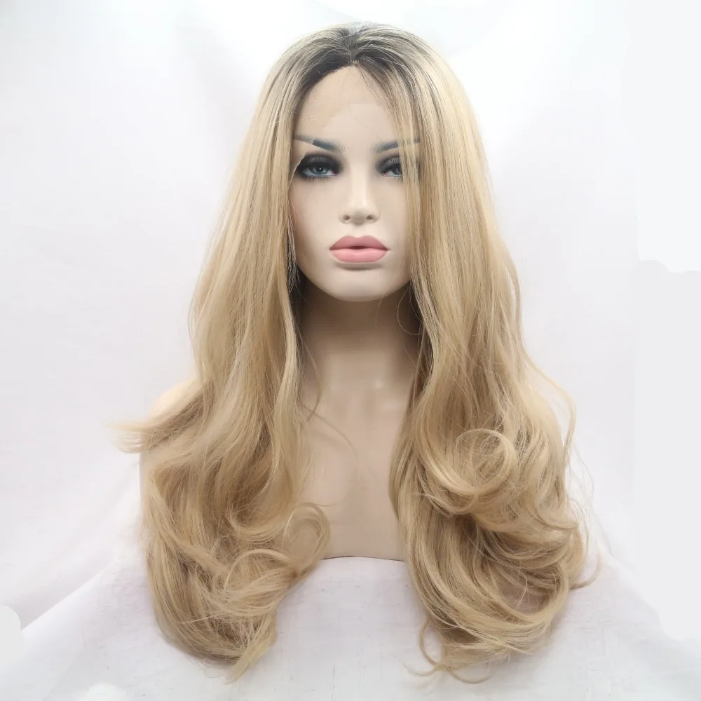 Волосы DOROSY высокотемпературные волнистые черные кружевные фронтальные для