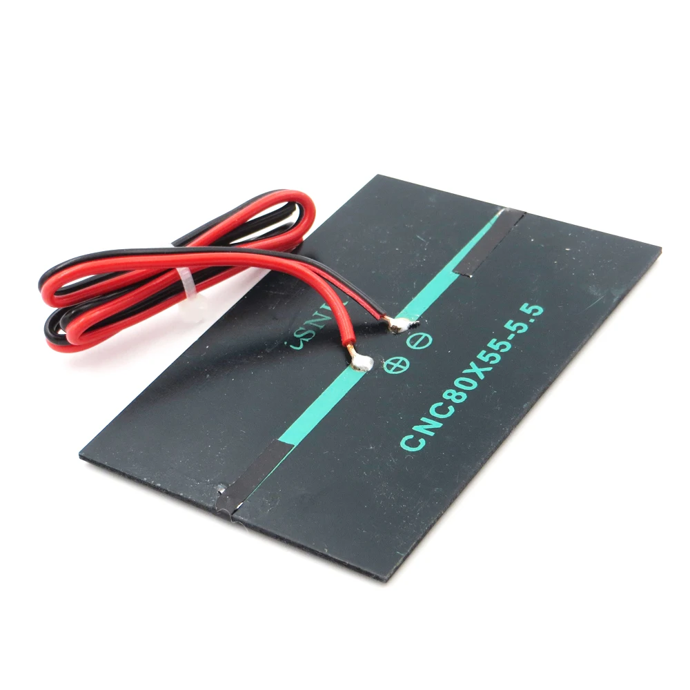 5.5V 100mA with 30cm extend cable Solar Panel Polycrystalline Silicon DIY Battery Charger Module Mini Cell wire toy | Обустройство