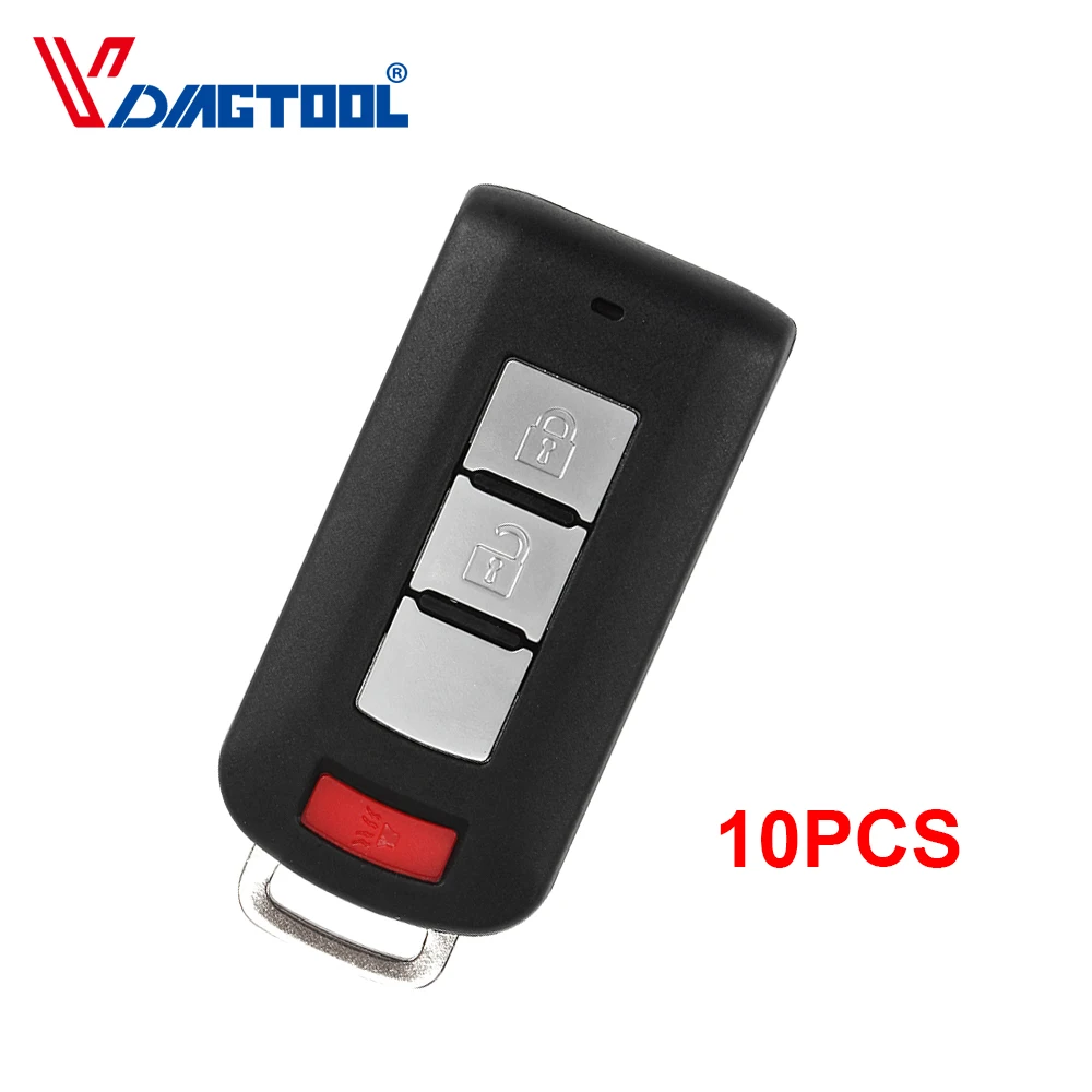 VDIAGTOOL 10 шт. смарт-ключ 2 + 1 кнопки корпус автомобильного ключа для дистанционного