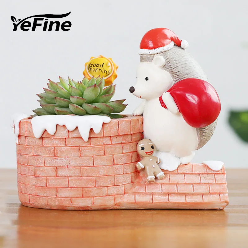 YeFine Искусство и ремесла Мультфильм суккулент Горшок Смолы креативные