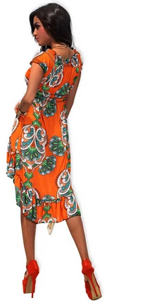 M XXL Plus Size 2014 New European Fashion Women Floral Print Bohemian Maxi Long Irregular Beach Dress Summer Casual 4189 | Женская