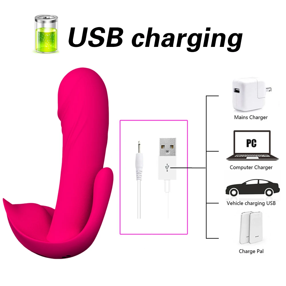 12 Speed Wearable Butterfly Dildo Vibrator Wireless Remote Control Panties Sex Toy for Women G Spot Clitoris Stimulator | Красота и