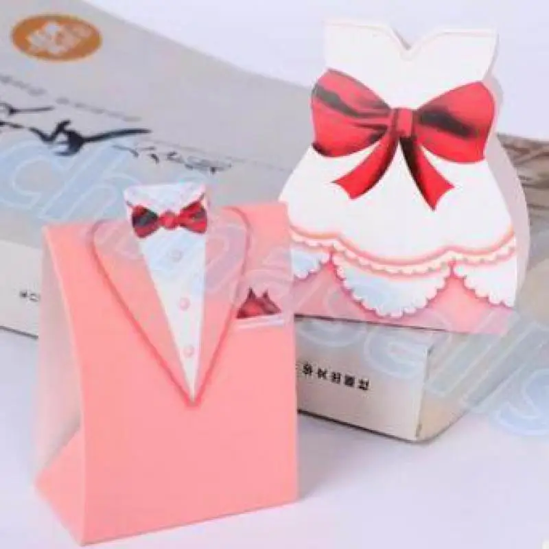 

100pcs/lot Wedding Decoration Groom&bride Candy Box Bomboniere Matrimonio Sachet Bonbon Mariage Souvenir Wedding Snoep Doosjes