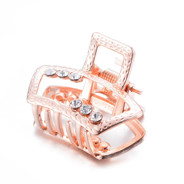 rose gold 9 Очаровательные фирменные дизайнерские металлические геометрические Когти для волос, свадебные аксессуары для волос для девочек и женщин, заколки-крабы для волос, ювелирные изделия, подарки по оптовым ценам - Окраска металла: rose gold 9