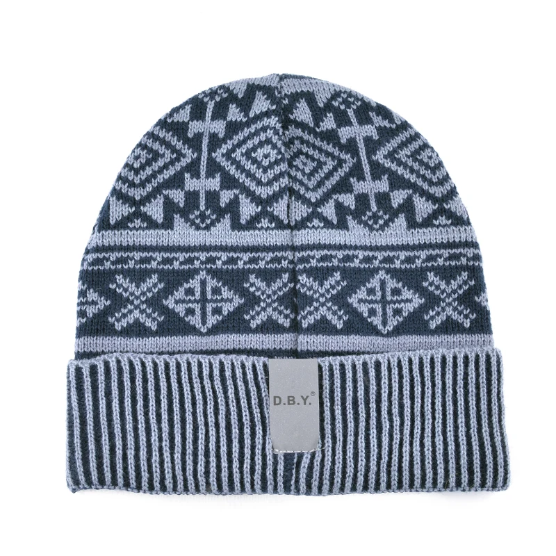 2017 Новые зимние шапка зимняя для мужчин skullies bonnet шапки мужские зима вязание