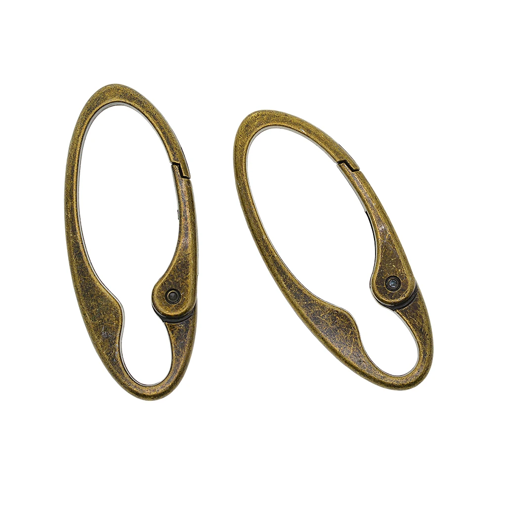 2 шт. античный бронзовый пружинный зажим из сплава брелок на рюкзак для