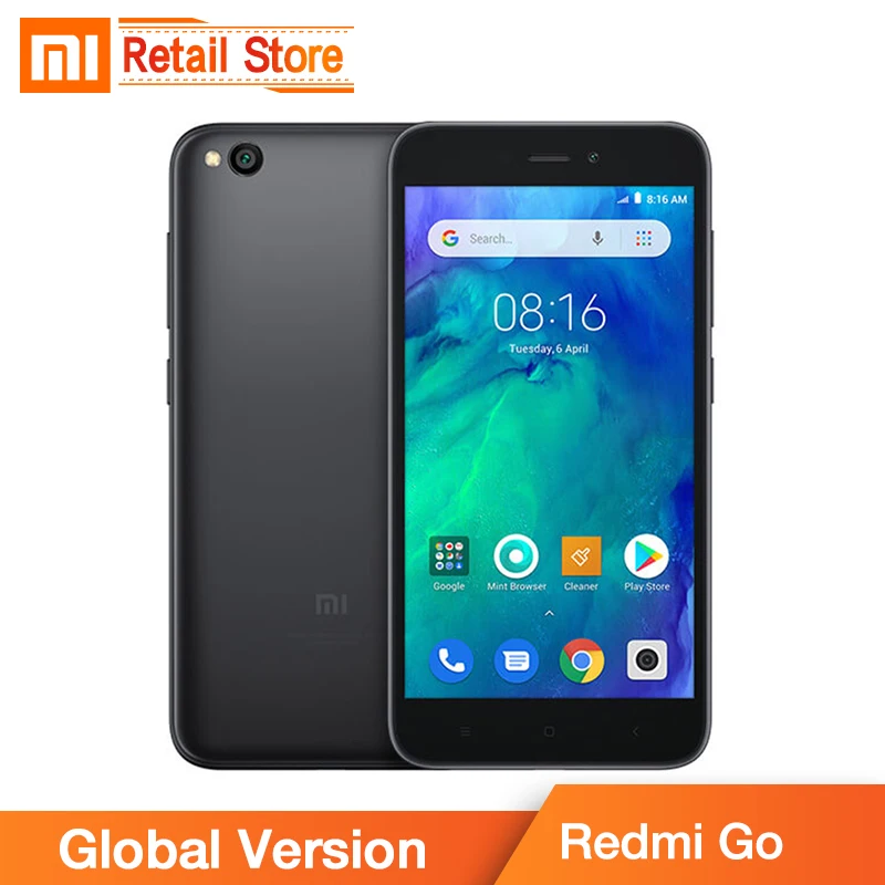 Глобальная версия Xiaomi Redmi GO 1 ГБ 8 Snapdragon 425 5 0 ''дисплей 4G мобильный телефон 3000 мАч