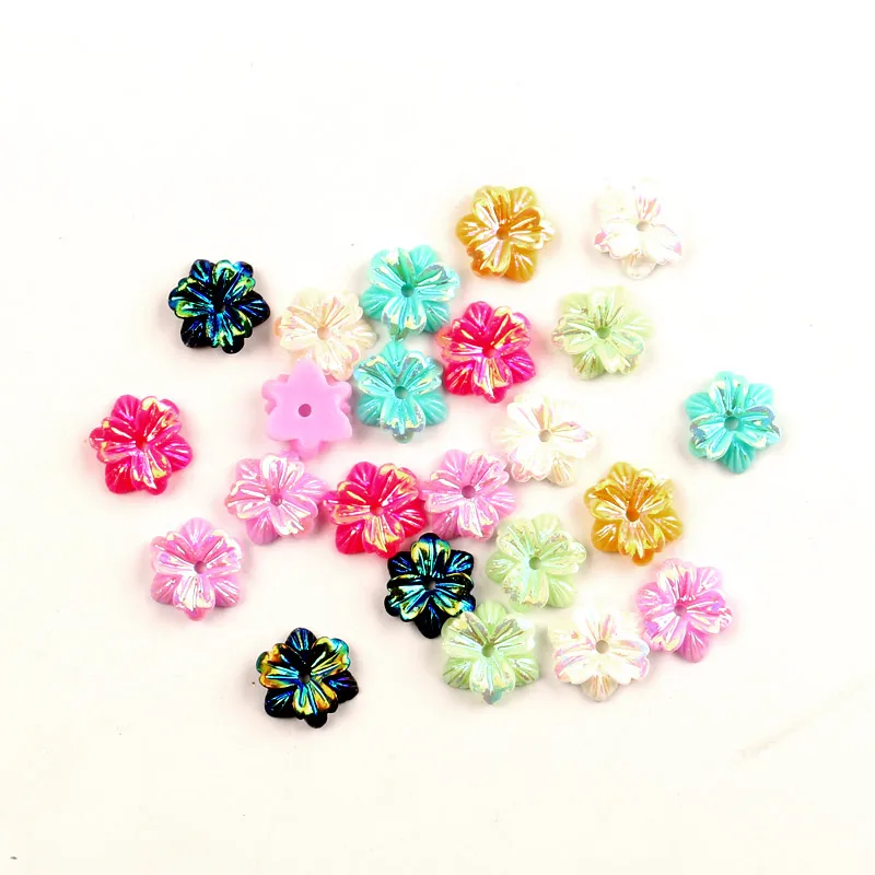 100 шт. смешанные блестящие лепестки смолы украшения поделки с плоским основанием