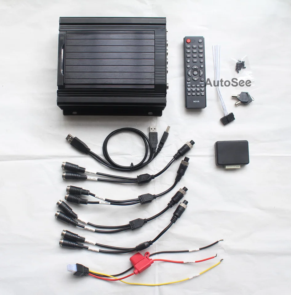 HD 3D Bus Truck School bus 360 degree surround view camera system Bird eye DVR with inner monitoring