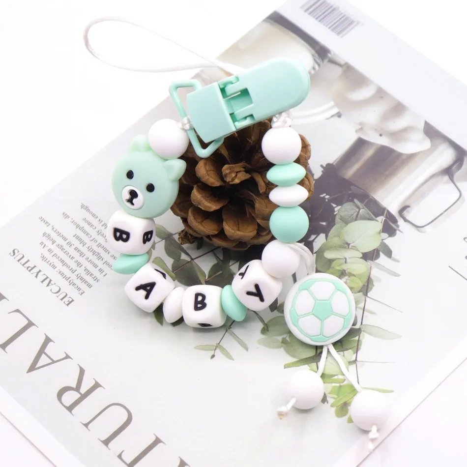 2019 Футбол новый держатель детская пустышка на цепочке с прищепкой зажимы