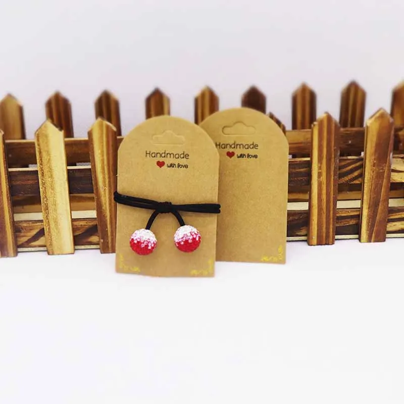 9.5x6cm kraft card 100 шт./лот, Золотая фольга, серьги, ожерелье, бирка, карта, сделай сам, ручная работа, браслет с любовью, украшение для волос, посылка, бирка для демонстрации - Цвет: 9.5x6cm kraft card
