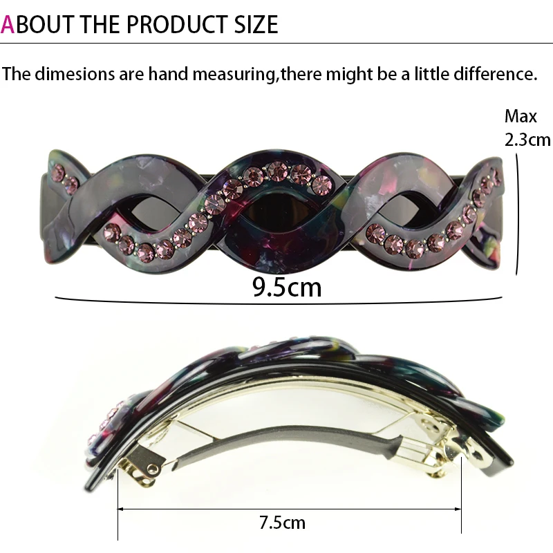 2017 женские аксессуары для волос стразы заколка Корейская из ацетата супер