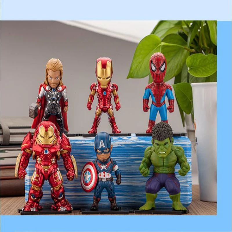 Marvel Мстители Бесконечность войны 6 шт./компл. Железный человек Человек-паук Халк