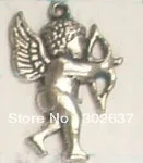 

FREE SHIPPING 100pcs Tibetan silver Cupid charm A5278