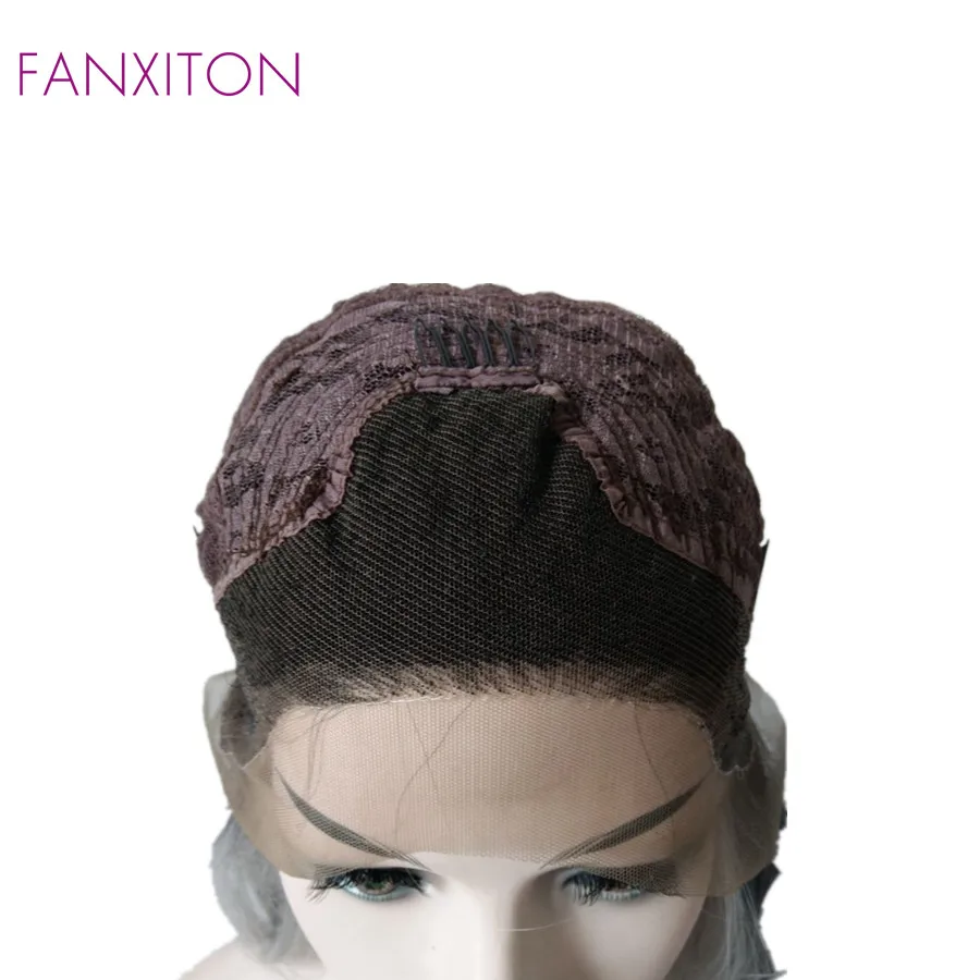 Женские волнистые парики FANXITON белые синтетические передние для косплея из
