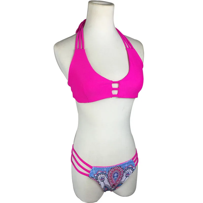 2016 Новый Купальники Бикини Ярко-Розовый Бразильский Сексуальная Бинты Biquini