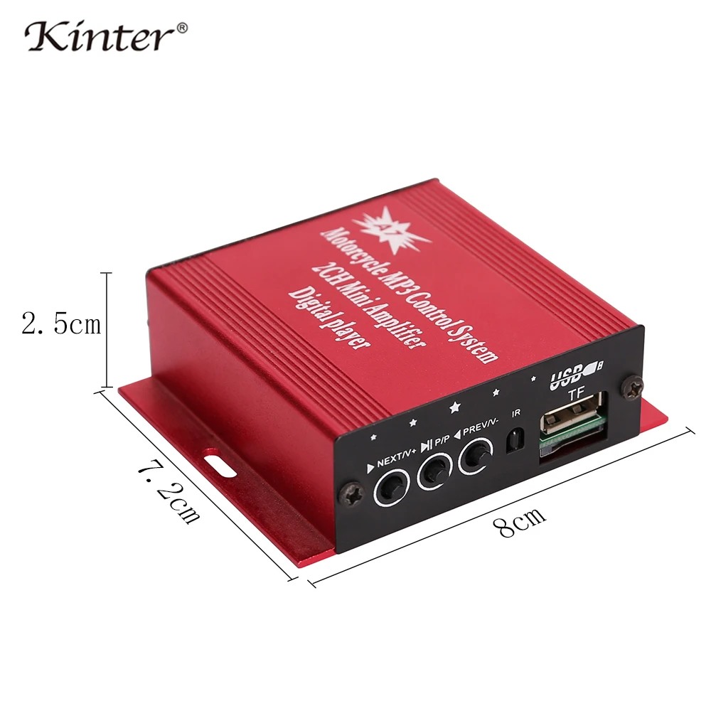 Kinter A7 для усилитель кард ридер DC12V воспроизведения аудио в USB TF через Lound наушников