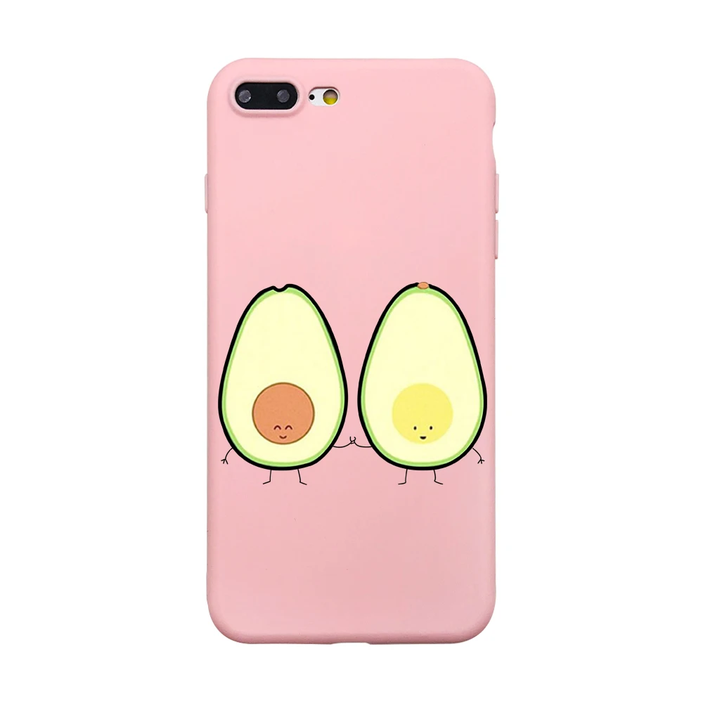 A200765 Милый чехол для телефона, чехол для iPhone XR, 6, 6S Plus, X, 5, SE Plus, чехол, мультяшный, летний, фруктовый, авокадо, розовый, чехол для телефона для iPhone 8, 7 Plus - Цвет: A200765