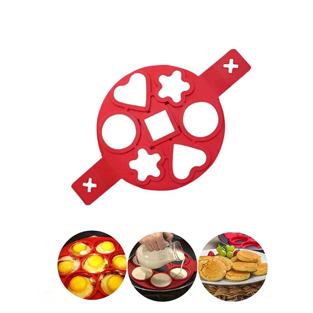 Multi-Форма 7 в 1 блина антипригарной Пособия по кулинарии инструмент Яйцо Кольцо