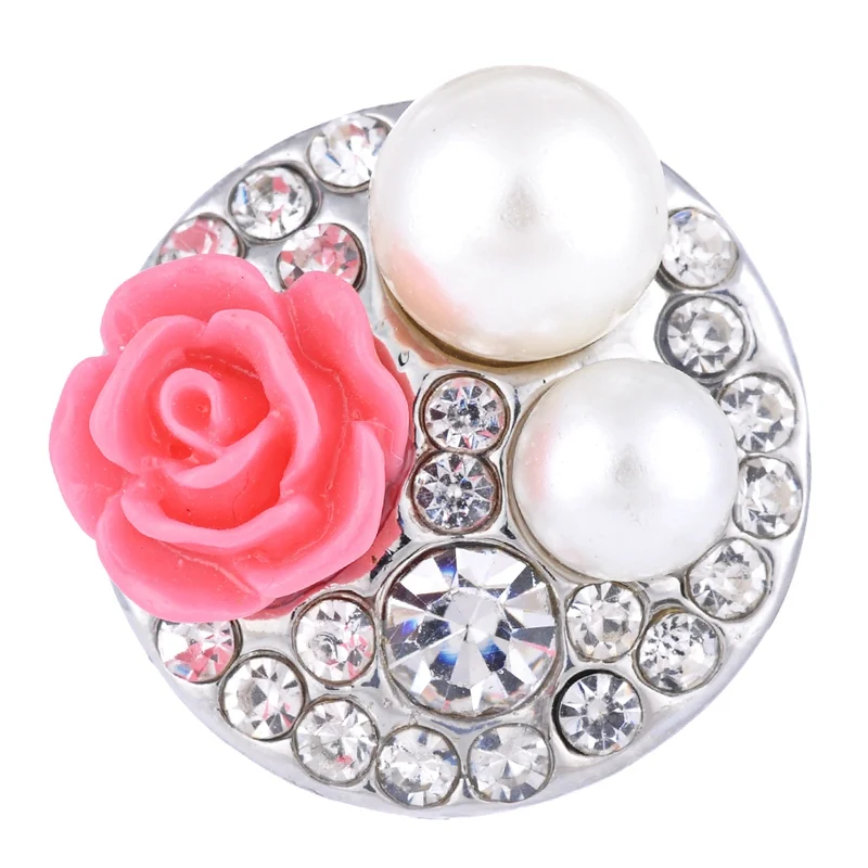 Розовый Цвета дизайн имбирь кнопки 18 мм оснастки Подвески подходящие защелки