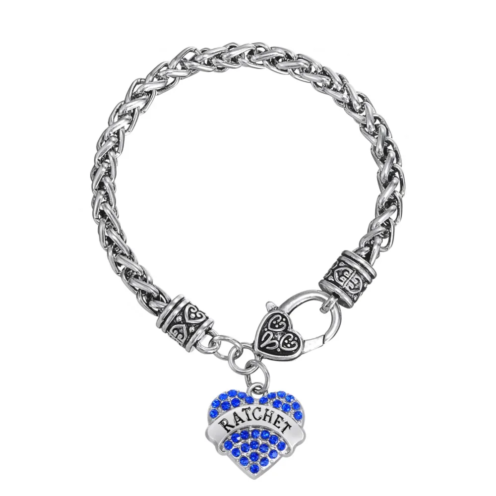 Слово &quot RATCHET в форме сердца мода ювелирных изделий кристалл южной америки стиль