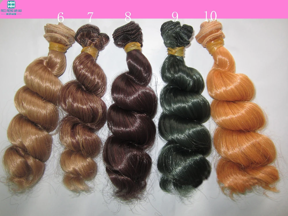 1 шт. 15 см Толстые вьющиеся волосы высокой температуры для 1/3 1/4 1/6 BJD SD парики кукол