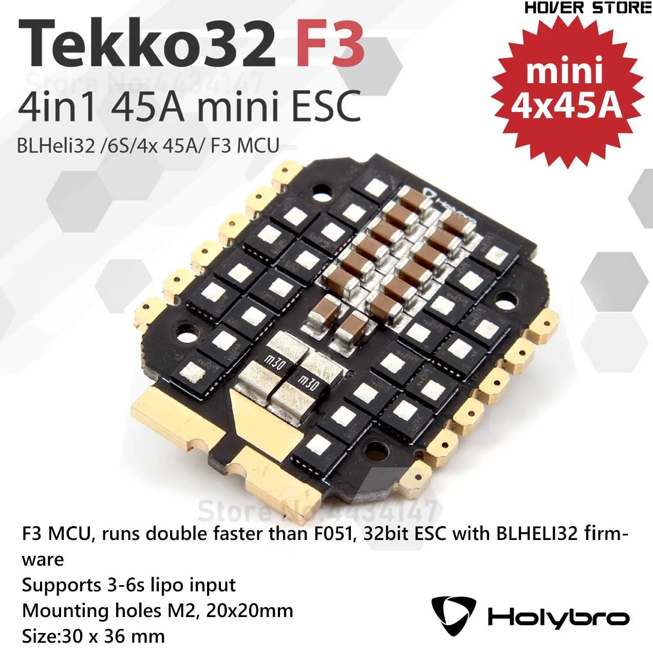 45A ESC minmini Holybro Kakute F7 мини контроллер Полета& Tekko32 F3 4в1 45А мини ESC& Atltal mini VTX 5,8G комбо мини стек 20*20 мм Монтажный Хол - Цвет: 45A ESC minmini