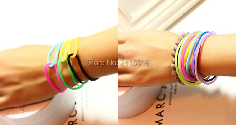 Флуоресцентный Силиконовый браслет с подвеской в виде звезды для девочек 100