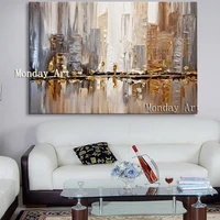 big size abstract golden oil painting on canvas hand painted high quality abstract acrylic painting wall art for living room