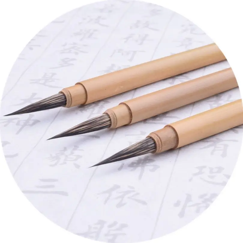 Китайская бамбуковая тонкая кисть для рисования каллиграфия Kanji Sumi Wolf ручка